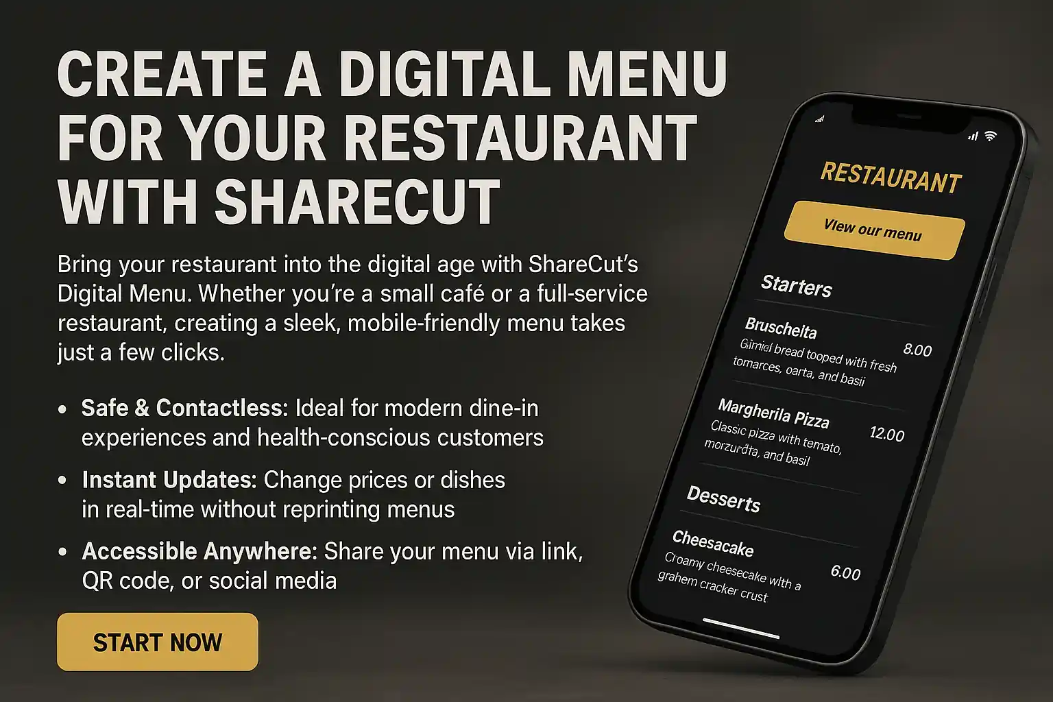 Create a Digital Menu for Your Restaurant with ShareCut